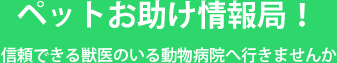医師とペットお助け情報局！信頼できる獣医のいる動物病院へ行きませんか